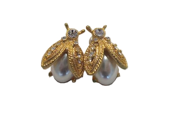 Kenneth Jay Lane Pearl Bee Earring